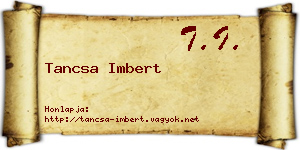 Tancsa Imbert névjegykártya
